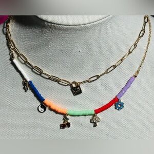 Ivory Ella Multicolor Charm Necklace Set